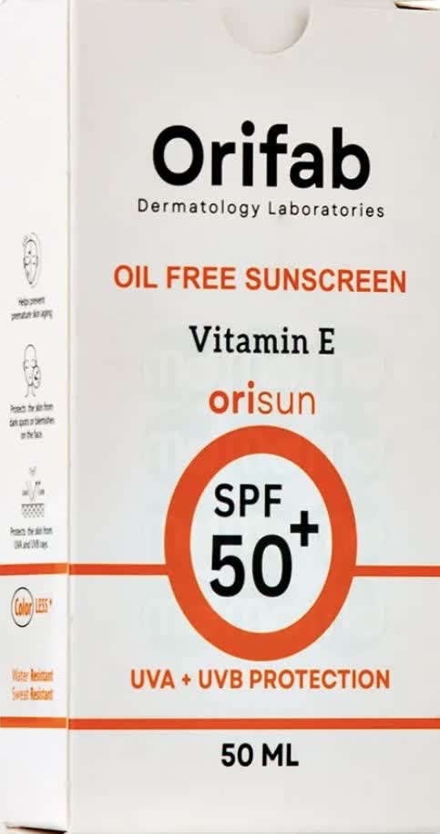 کرم ضد آفتاب فاقد چربی SPF50 اوری فاب 50 میلی‌ لیتری (بی رنگ)